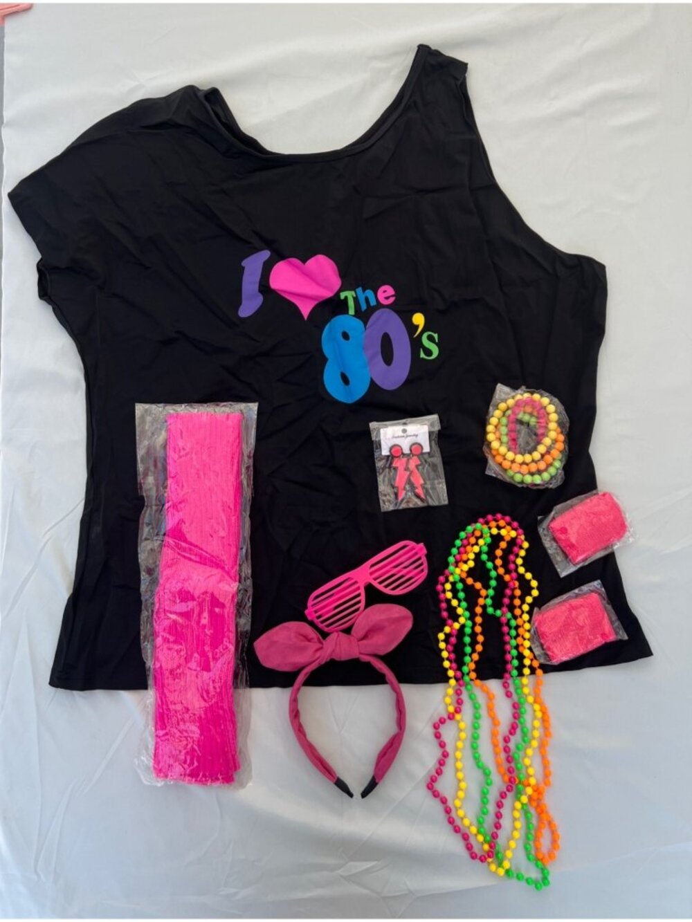 80s Costume Cosplay Accessories Set Plus Size 2XL- 3XL